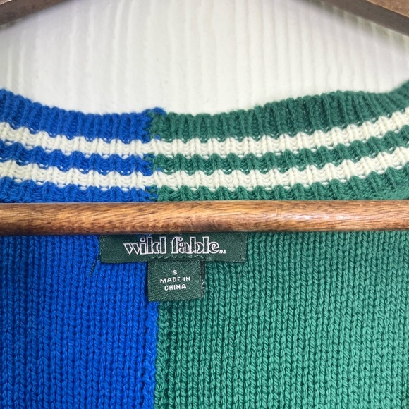 Wild fable - Cable Color-block V Neck Sleeveless Lightweight Sweater Size Small - Picture 9 of 11